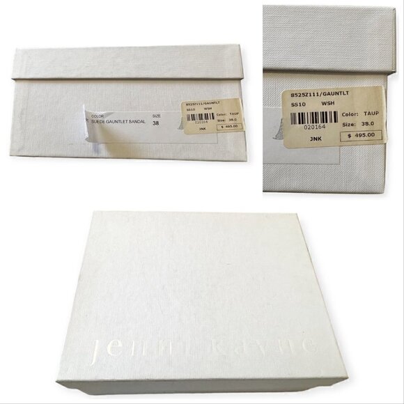 Jenni Kayne Gauntlet Studded Suede Slingback Sandals, Taupe, Size 38EU, New in B - Picture 13 of 15